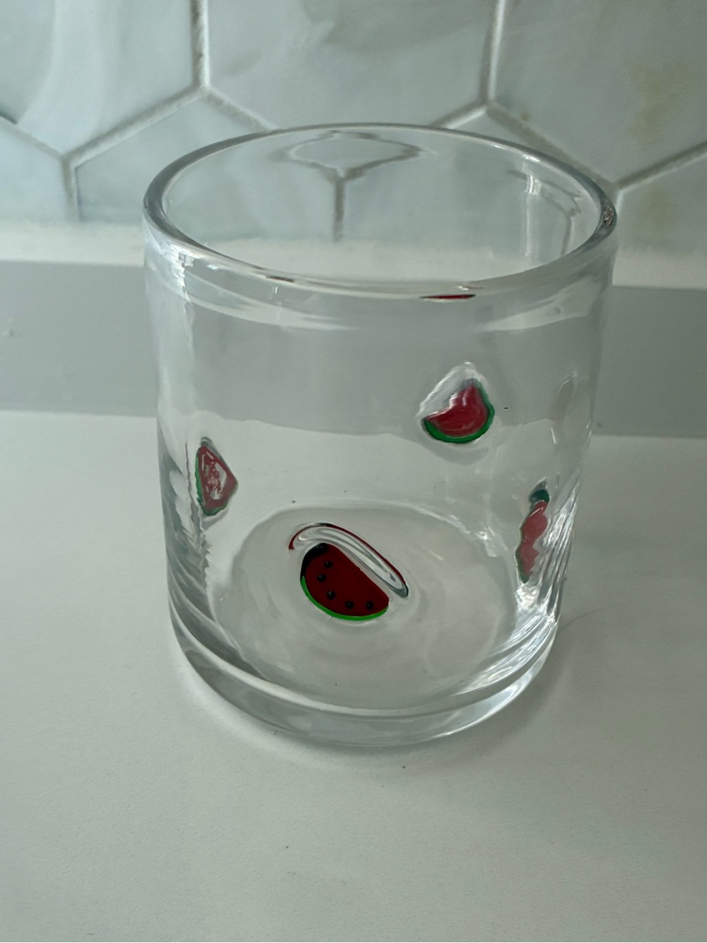 NWOT Watermelon Glass